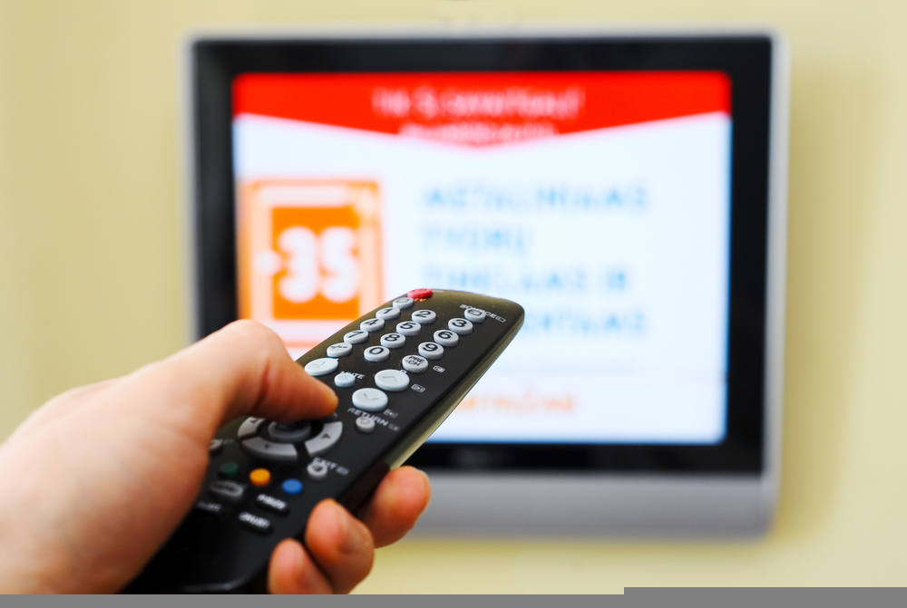 TV ad stock image