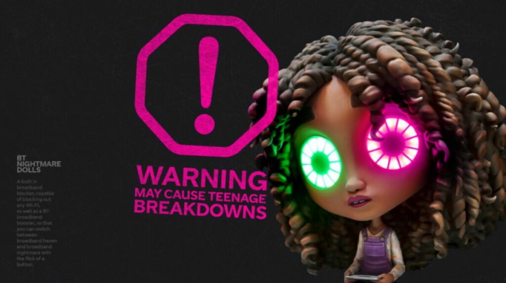 BT has recruited two of the UK's leading TikTok families to create a social media campaign that sees Halloween Horror Dolls crash family Wi-Fi.