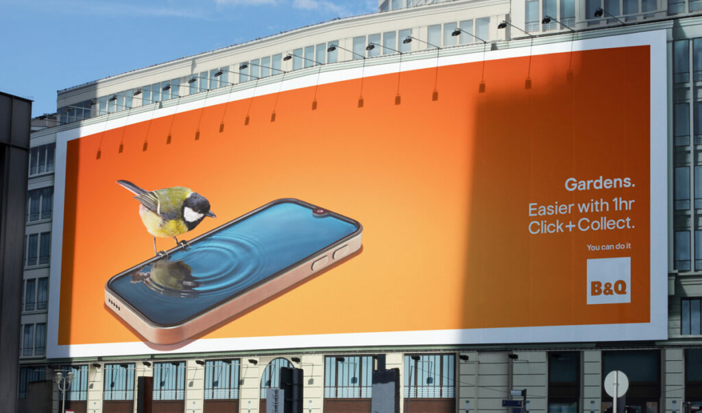 B&Q has released a series of out-of-home (OOH) visuals to highlight the 'ease and accessibility' of the retailer's offering.
