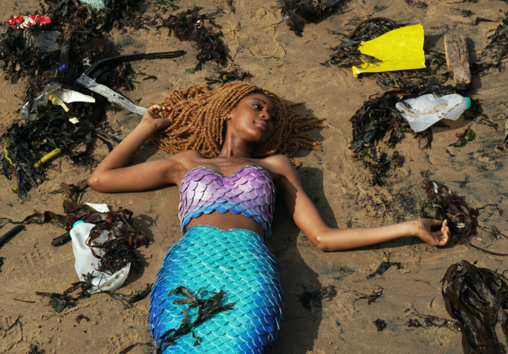 A set of striking images made for the sustainable toilet roll company Oceans ties in with the release of the new live-action Little Mermaid film (May 26).