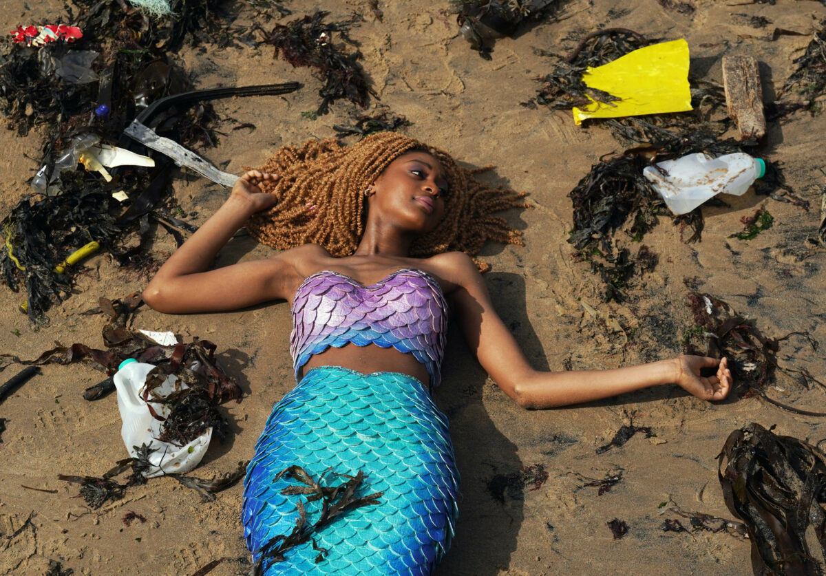 A set of striking images made for the sustainable toilet roll company Oceans ties in with the release of the new live-action Little Mermaid film (May 26).