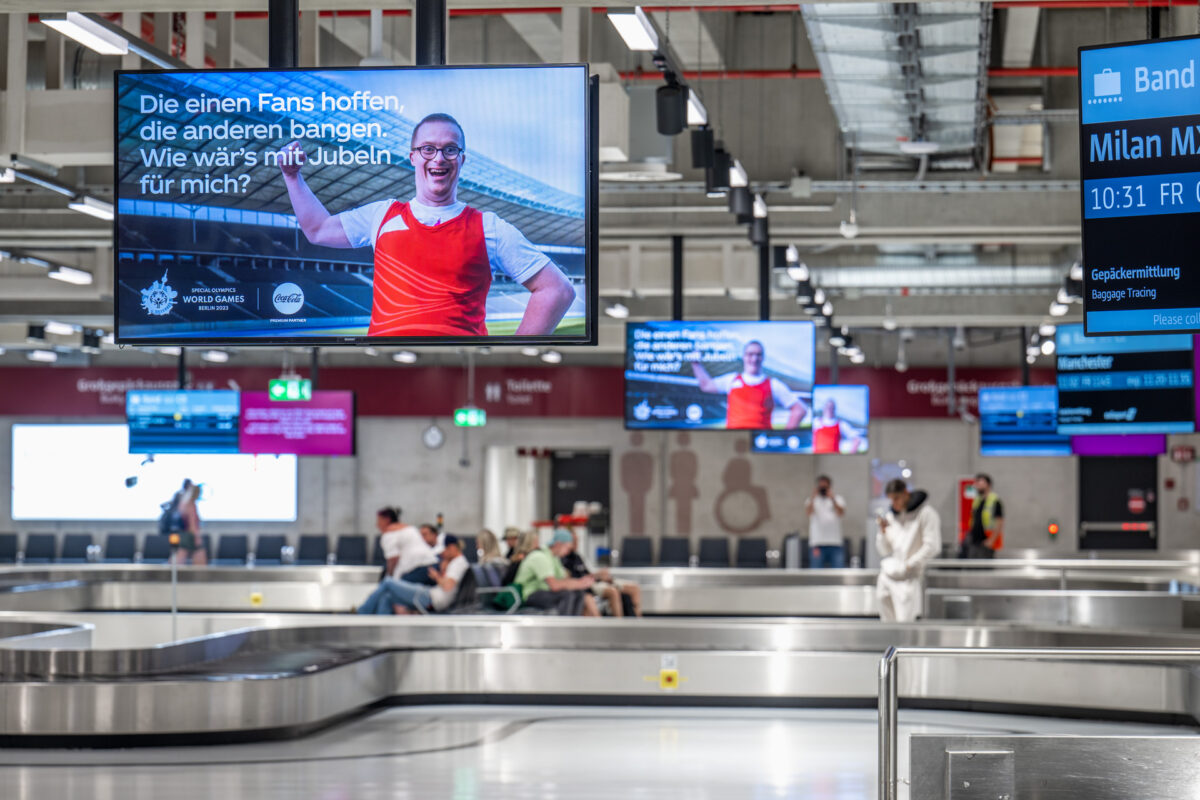 OOH display of Coca-Cola Special Olympics campaign