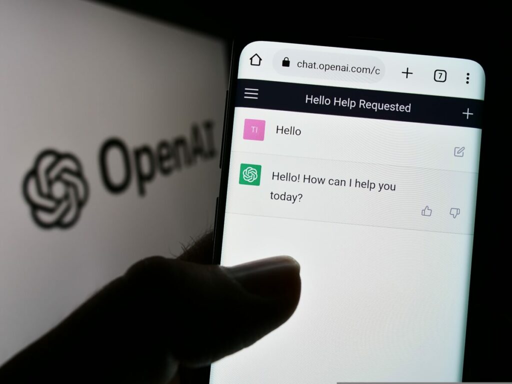 A screen showing an AI assistant - which consumers have asked for greater transparency and honesty when dealing with brand's AI