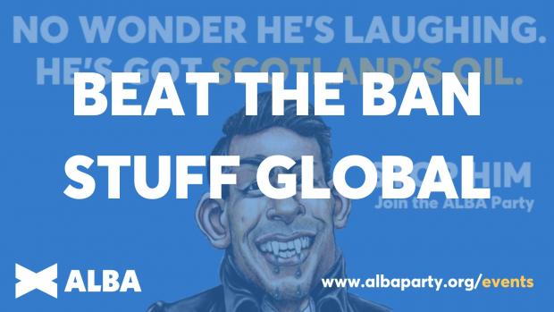 The Alba Party has hit back at media firm Global, declaring they will hand-deliver political ads depicting Rishi Sunak as an oil vampire, in the form of leaflets, depicted in a graphic from the political party here.