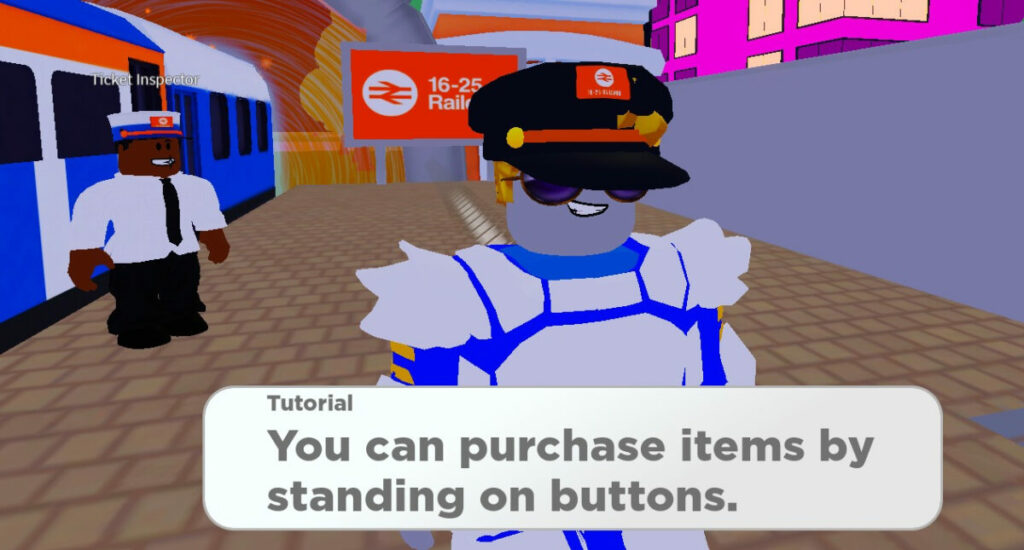 National Rail has immersed itself in the virtual gaming universe of Roblox with a branded transport system in a first-of-its-kind initiative for the gaming world, depicted here