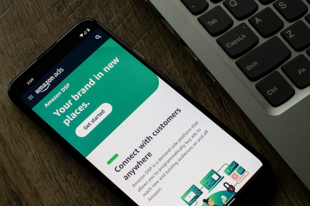 Amazon Ads global revenue in Q3 hit over $12 billion, exceeding initial predictions and representing a 13% quarterly growth and a 25% YOY, here depicting Amazon Ads mobile page