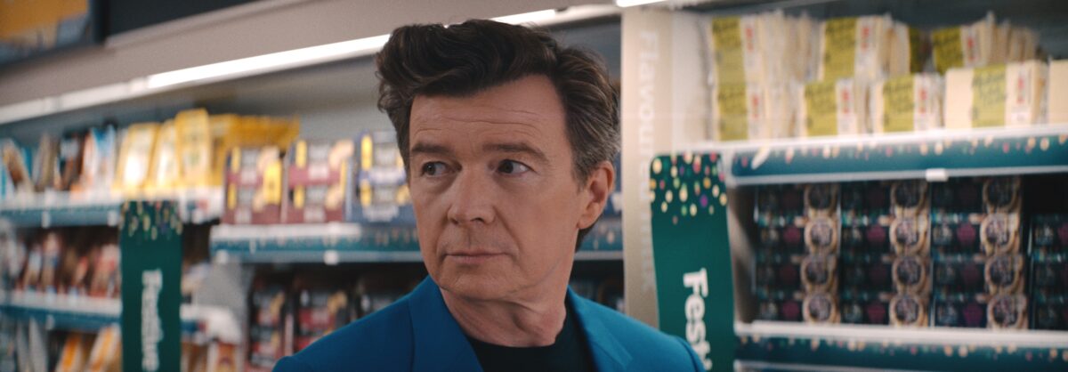 Sainsbury's has kicked off the countdown to the festive period with a campaign exploring what Santa has for Christmas dinner, here depicting Rick Astley