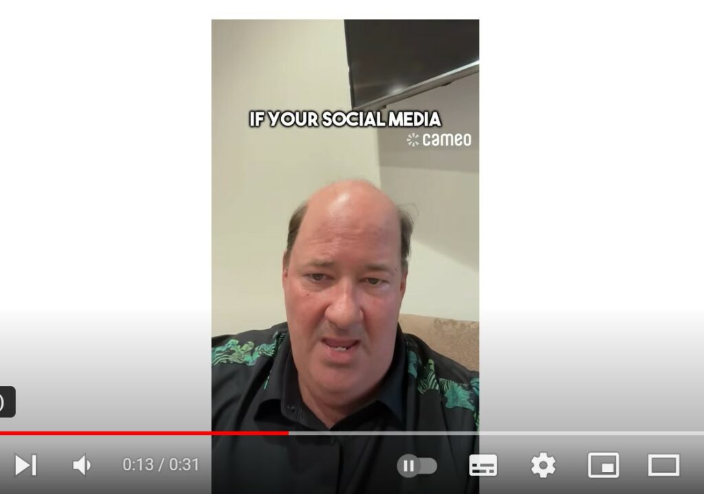 The Office's Brian Baumgartner in #marketingmath video for Kubbco agency.