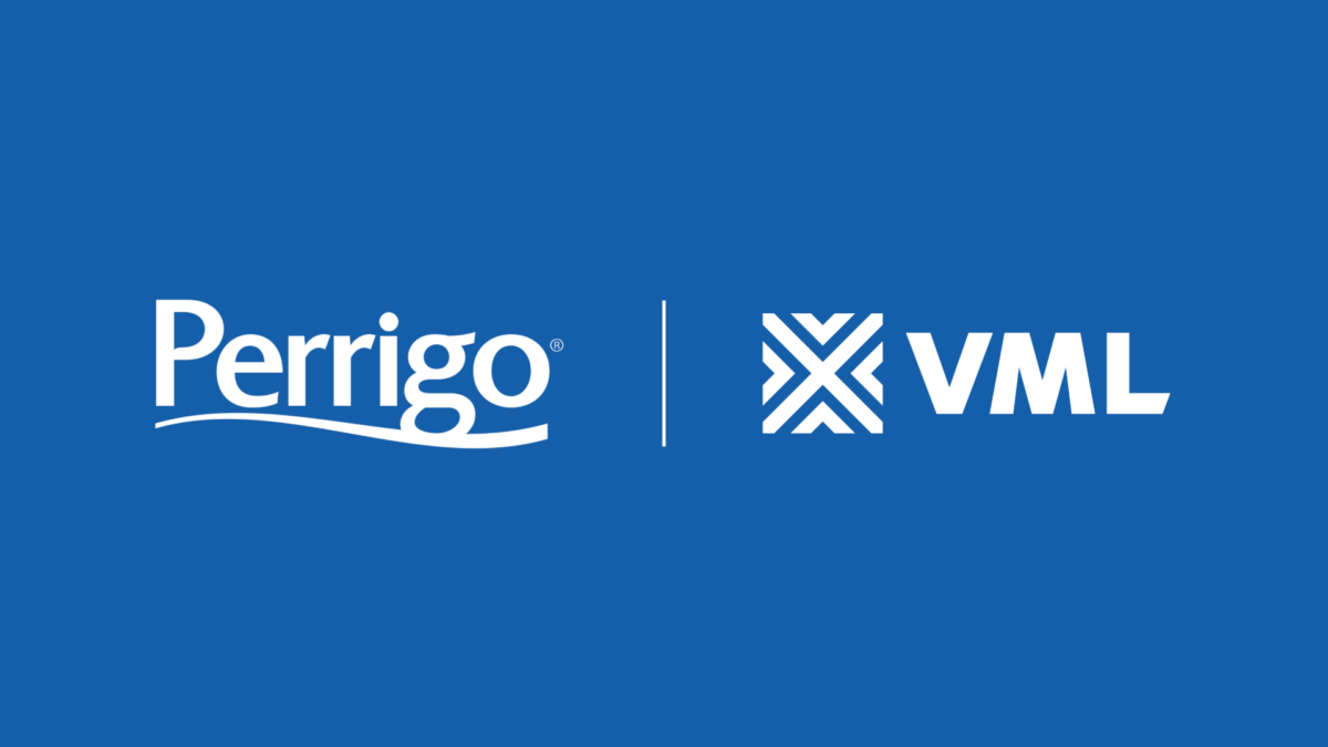 Perrigo and VML logos. Global self care manufacturer Perrigo has appointed VML as its lead strategic, creative and activation partner across its women's health and over the counter portfolio.