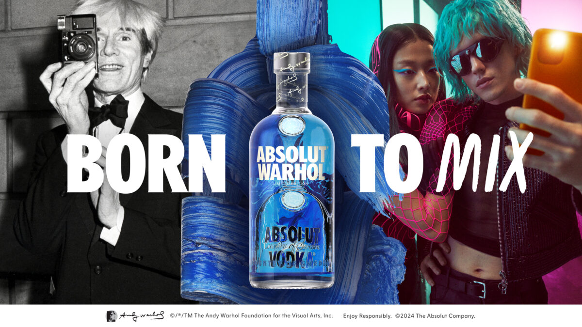 Andy Warhol visuals mix the 20th century icon, with modern lifestyle imagery. An all new bottle gives a nod to a rediscovered painting.