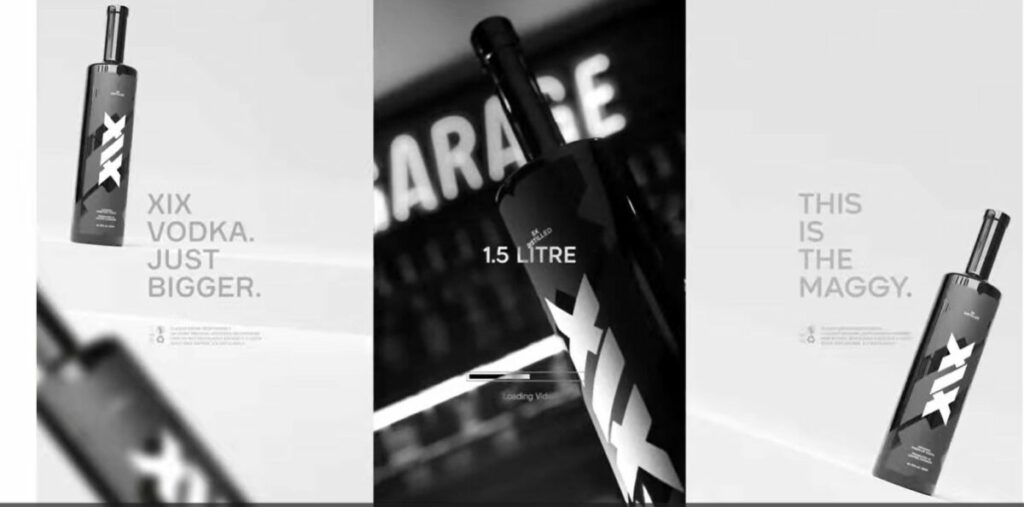 Screenshot from Sidemen video showing XIX vodka product. The ASA  has  banned a Sidemen Sunday video because it ruled that it was an ad for vodka brand XIX, but was not easily identifiable as marketing communications.