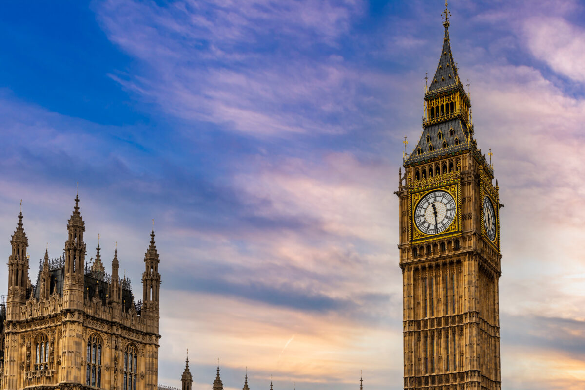 Twilight falls on houses of parliament. New bills set out by the new government in the King's Speech include a Digital and Smart Data bill and a Cyber Security and Resilience bill.