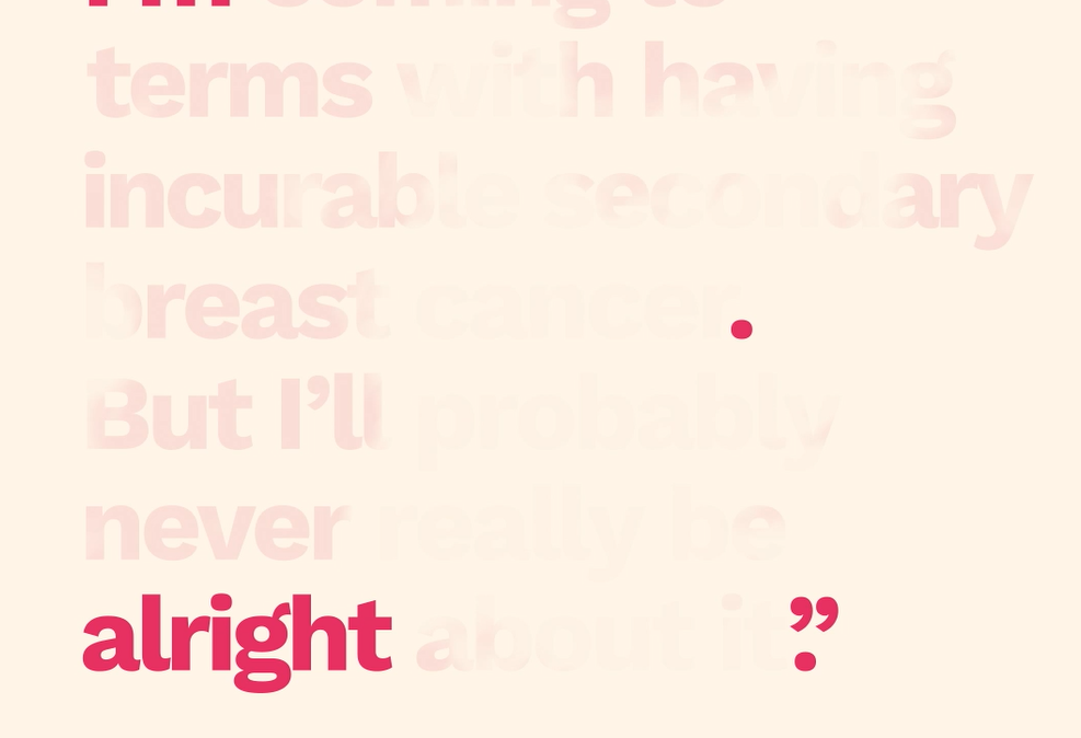 Blurred words, a random full stop, the word alright. The latest social media iteration of Breast Cancer Now's 'Real Talk' disrupts real conversations to give voice to the things that people living with cancer leave unsaid.