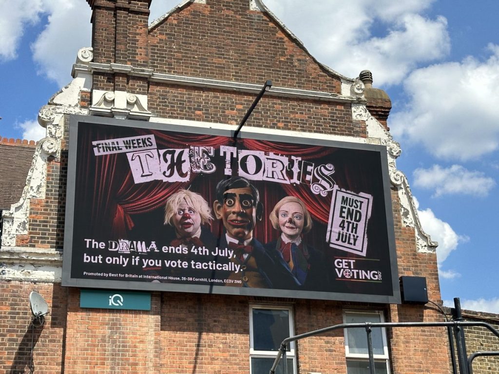 Billboard reads The Tories The draw ends 4 July. Best for Britain marketing director Cal Roscow explains how the campaign group mixed emotion with data-driven tactics to reach 5 million people.