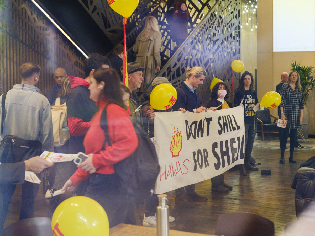 Protesters have set up camp at Havas' London offices as they slam the agency's ongoing fossil fuel contract with Shell.