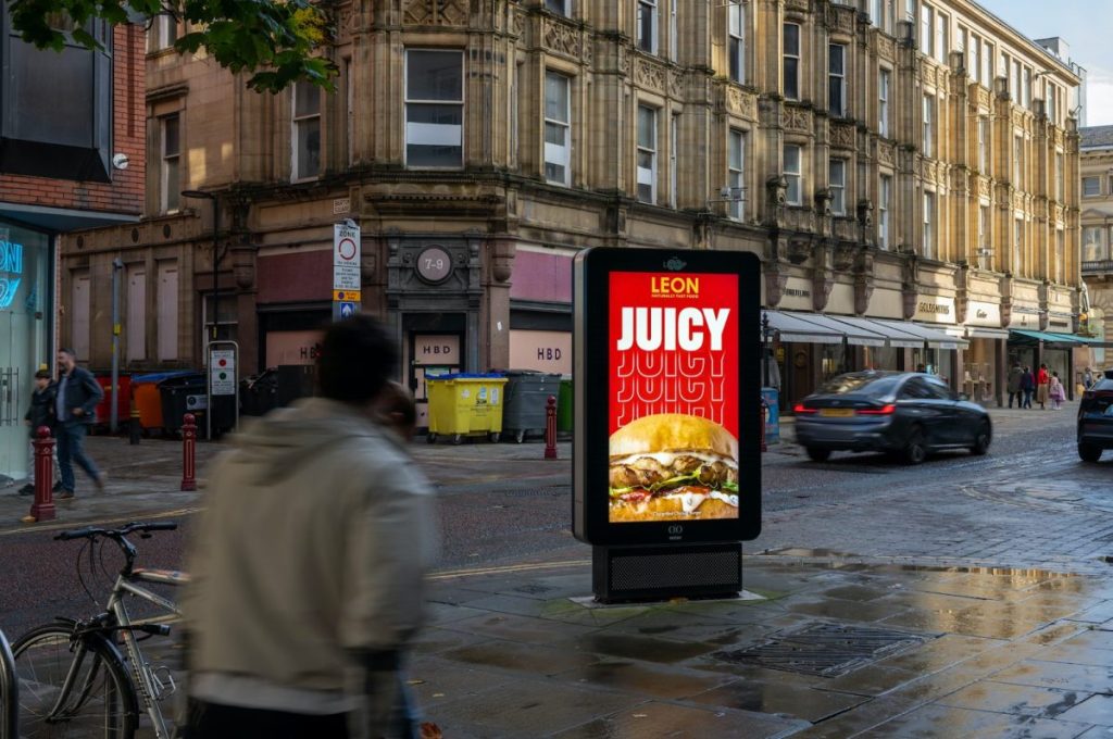 LEON is taking a headfirst leap into the burger market with a colourful out-of-home campaign inspired by the freshness and quality of its menu.
