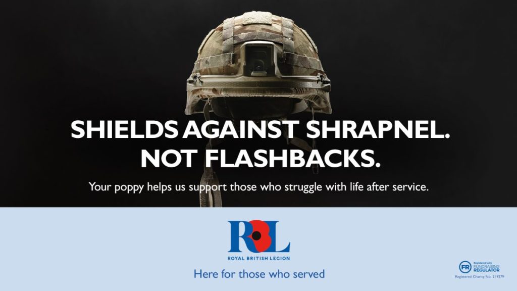 The Royal British Legion has launched a campaign centred around the fact that no gear can protect soldiers from the mental scars linked to military service.