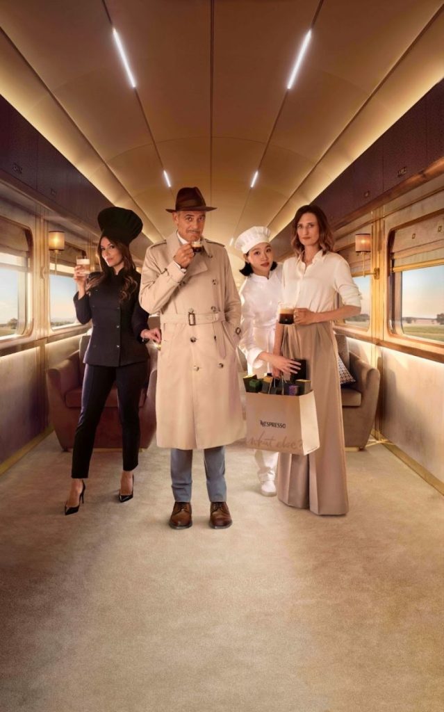 George Clooney has returned for Nespresso's latest star-studded blockbuster ad in which he plays a wily, Hercule Poirot-style detective.