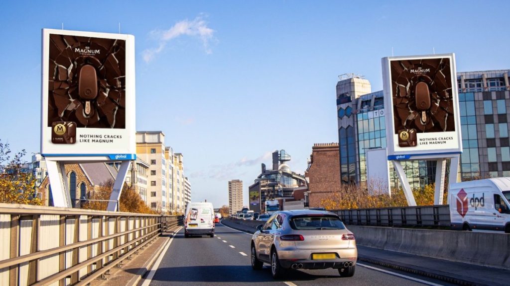 Magnum has integrated an audio 'crack' into its latest OOH campaign in London, paying homage to the sound of its signature 'chocolate crack'.